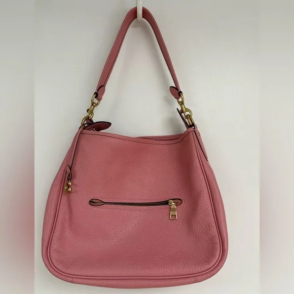 COACH NWOT Pebble Leather Cary Shoulder Bag in Bubblegum - Picture 3 of 12